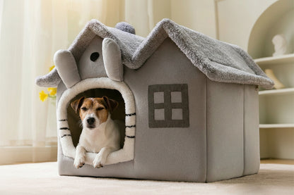 Removable Roof Plush Pet House